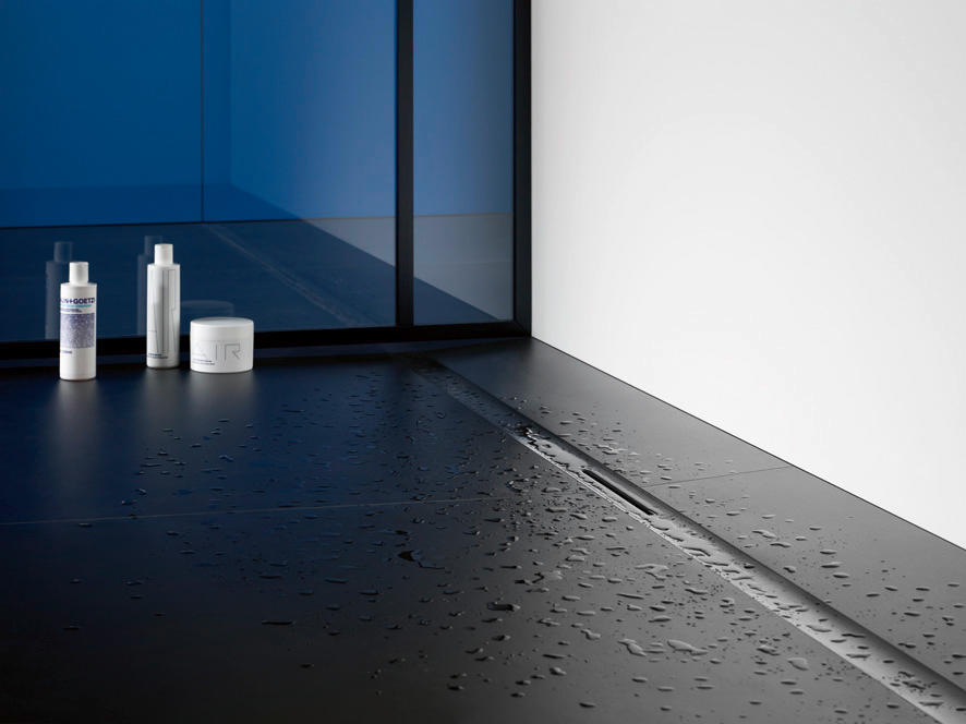Caniveau de douche CeraWall Select de DALLMER inox poli, 80 à 150 cm